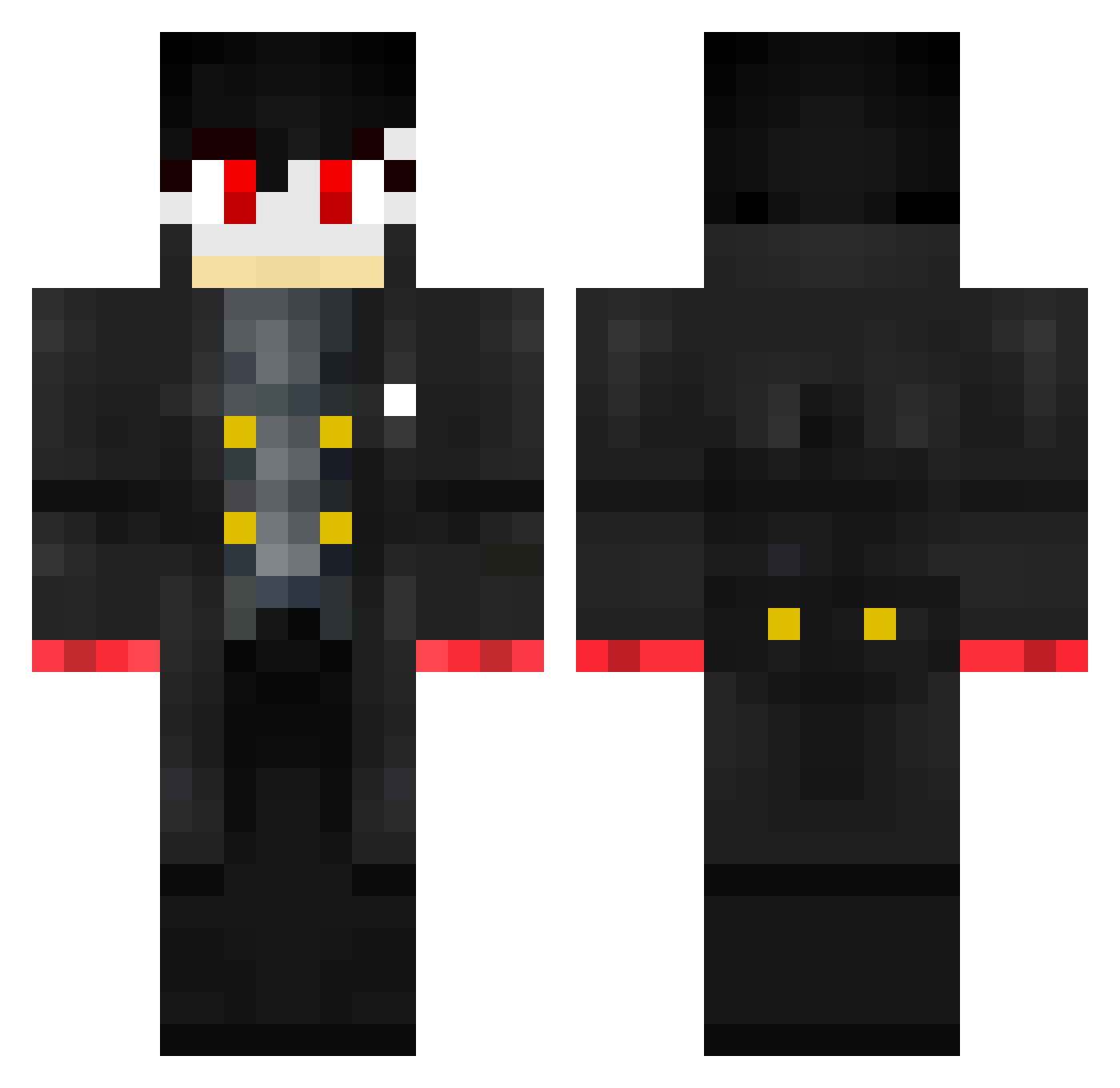 Jotahflo Minecraft skin, front and back view