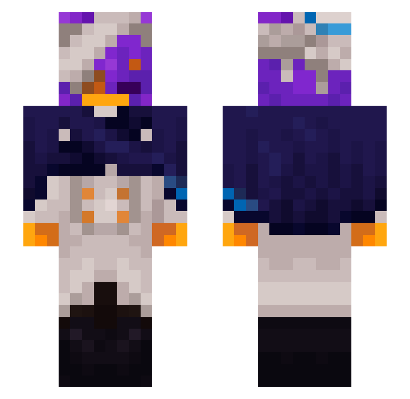 NRDA_OffAPe4c30 Minecraft skin, front and back view