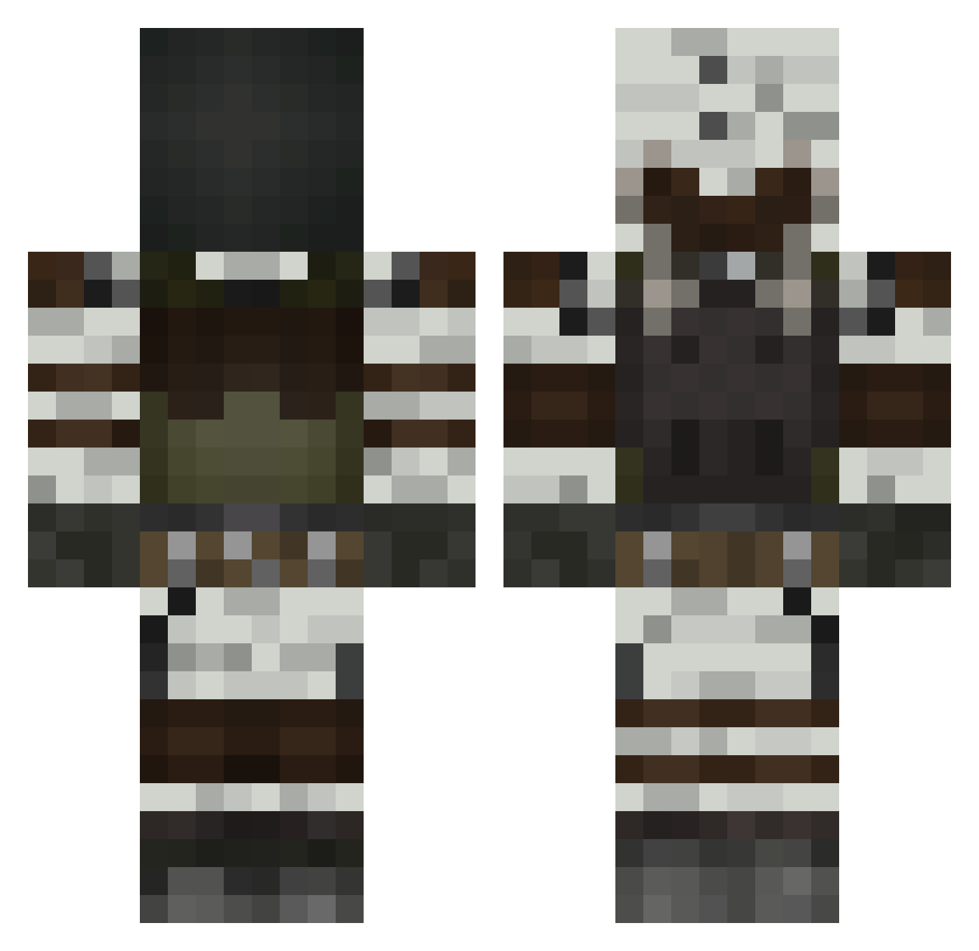 EboyUwUOwO Minecraft skin, front and back view