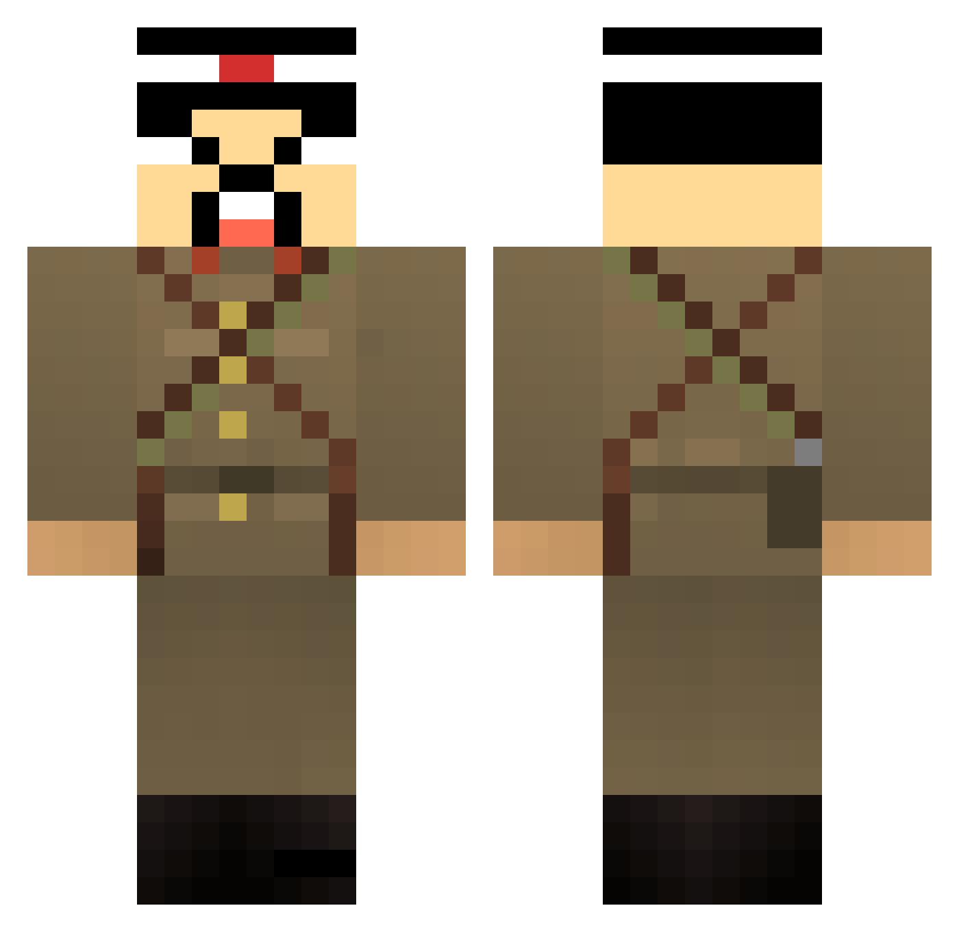 DEEPBOI420 Minecraft skin, front and back view