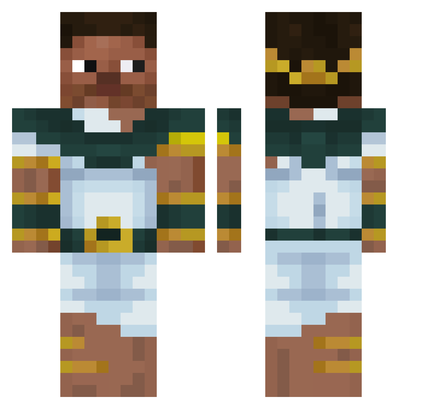 Maggot0147 Minecraft skin, front and back view