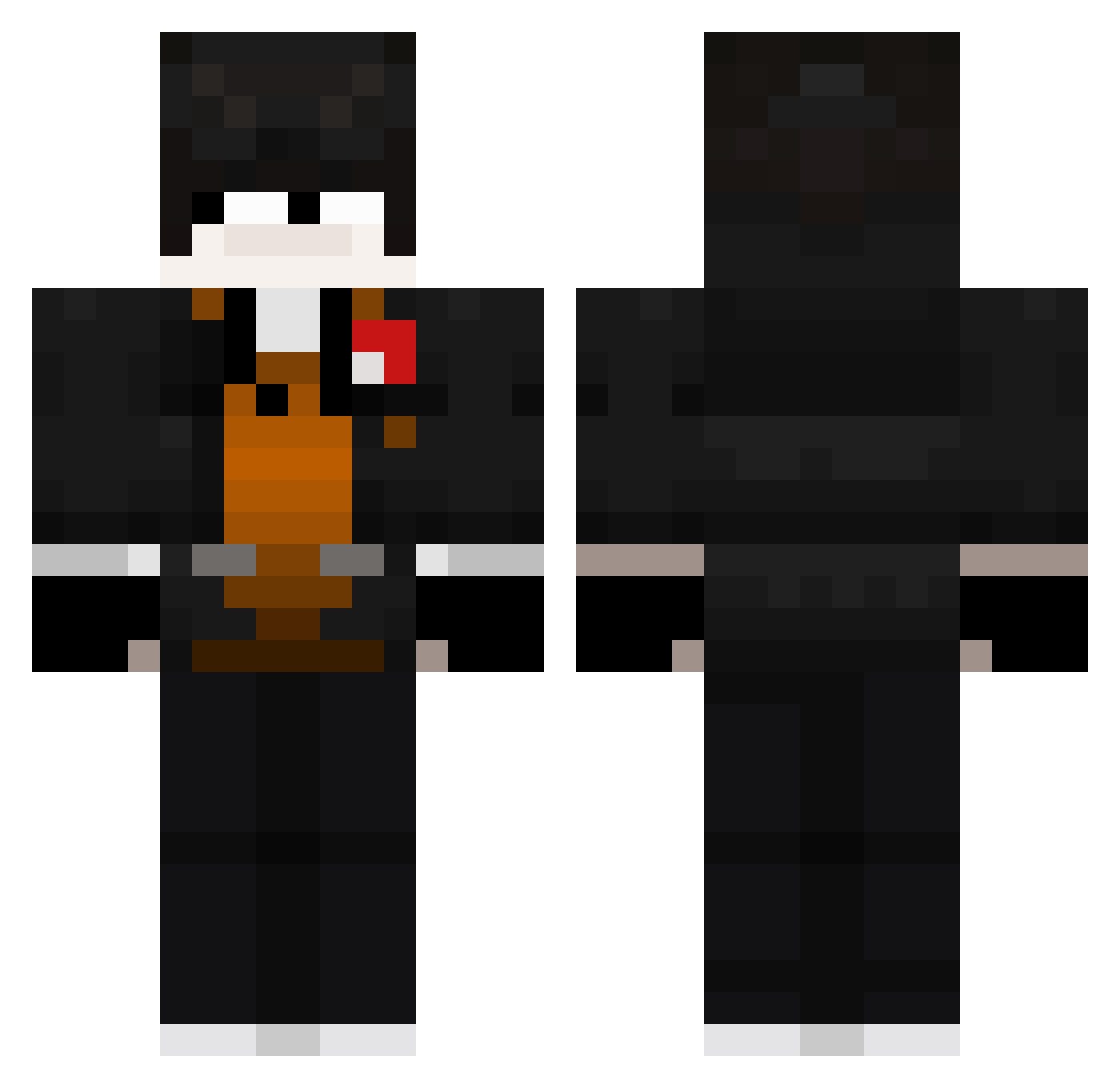 IamRamdom Minecraft skin, front and back view
