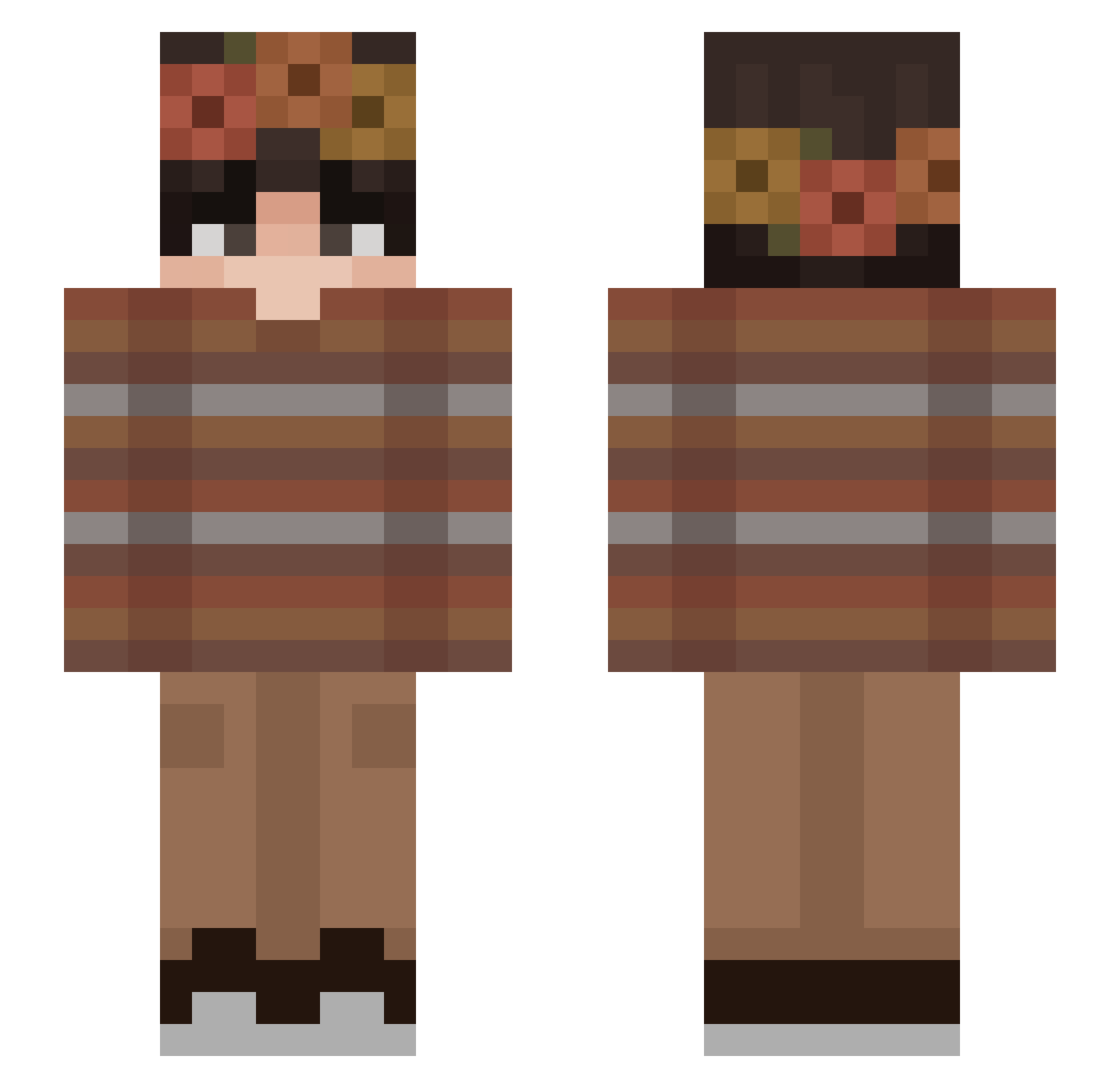 _Elvon_ Minecraft skin, front and back view