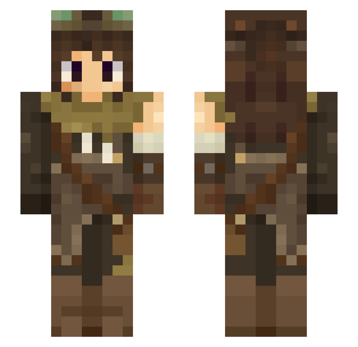 groovymovie Minecraft skin, front and back view