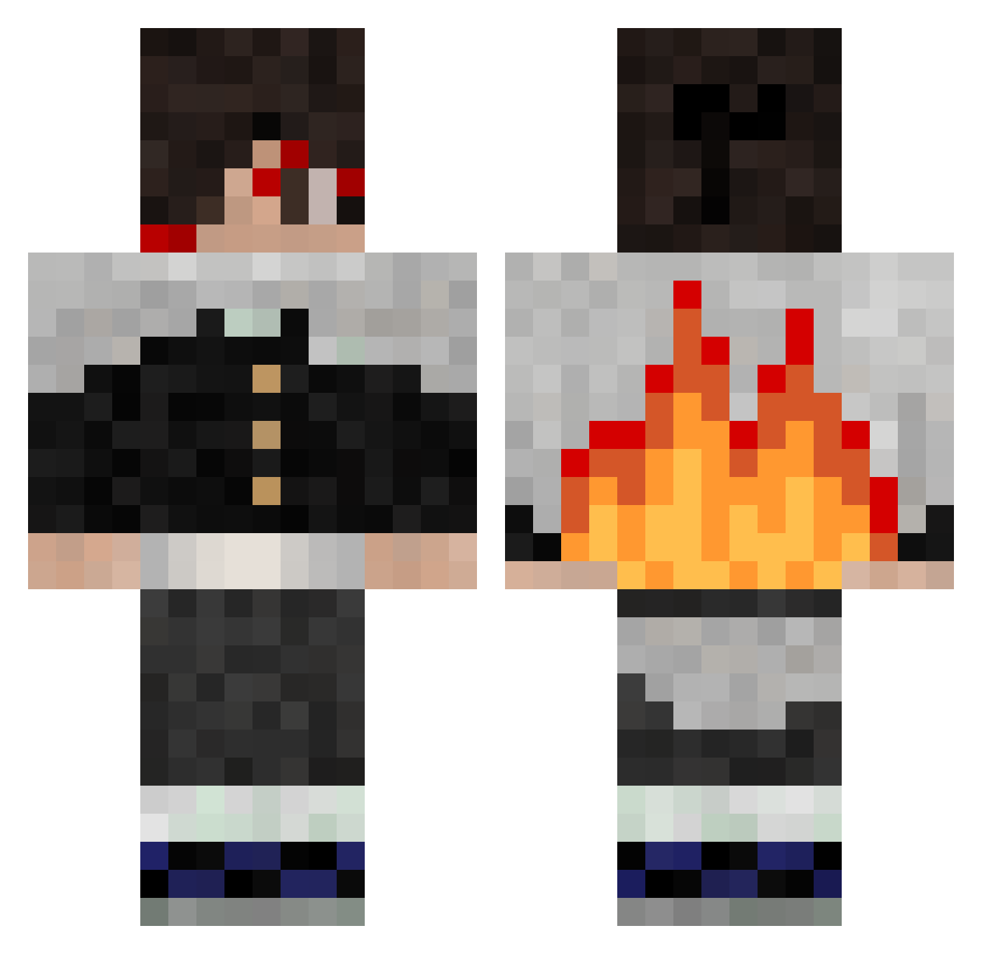 ESpinelli Minecraft skin, front and back view