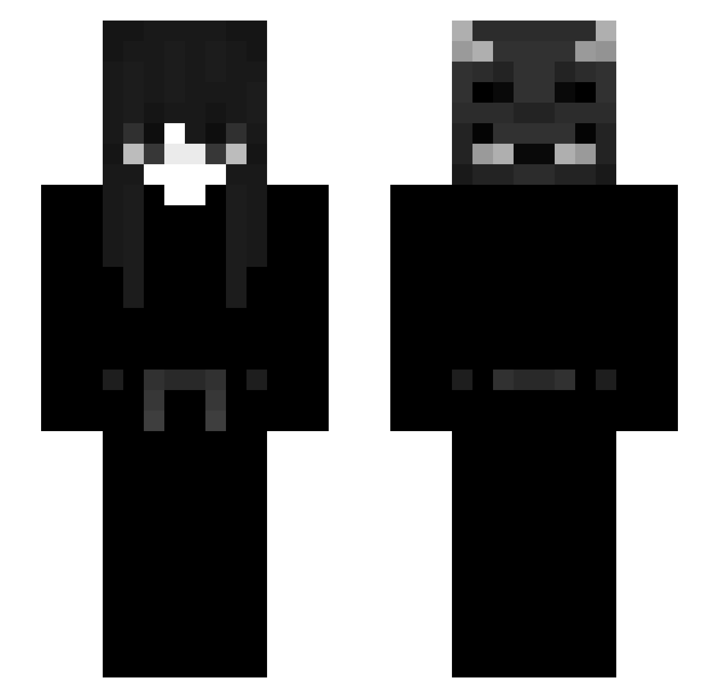 Enetsuya Minecraft skin, front and back view