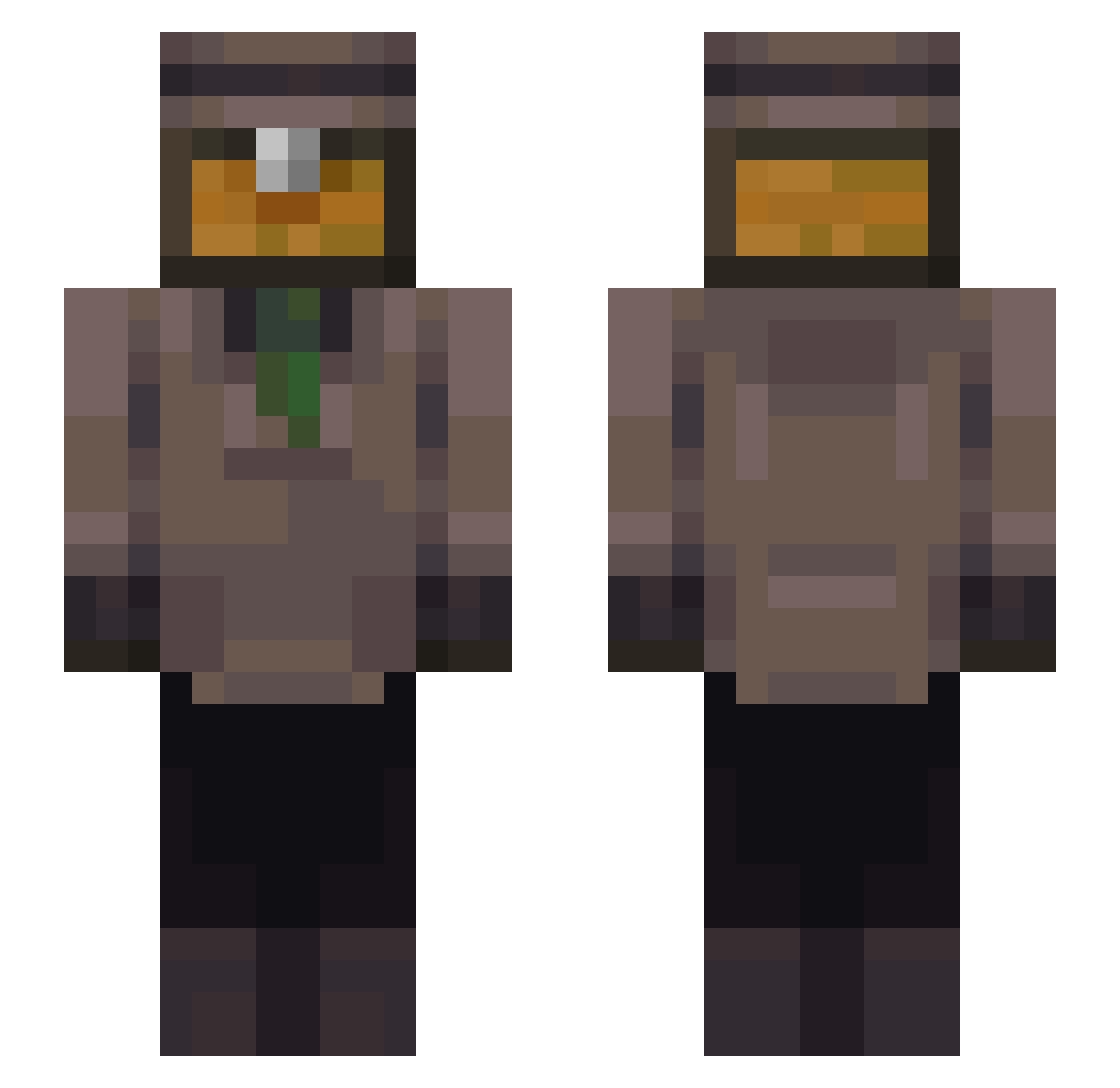 blarginshnat Minecraft skin, front and back view