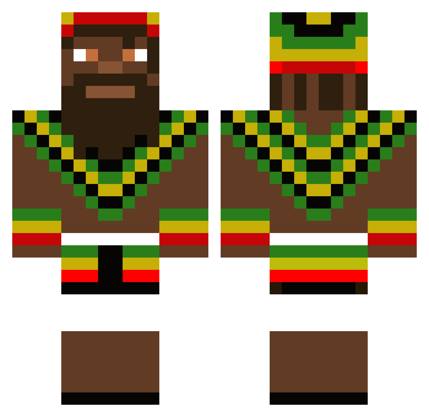 elektrondu83 Minecraft skin, front and back view