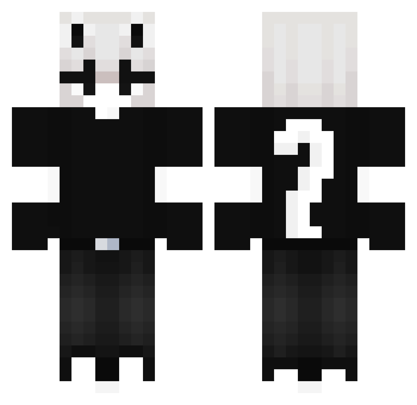 Clarise007 Minecraft skin, front and back view