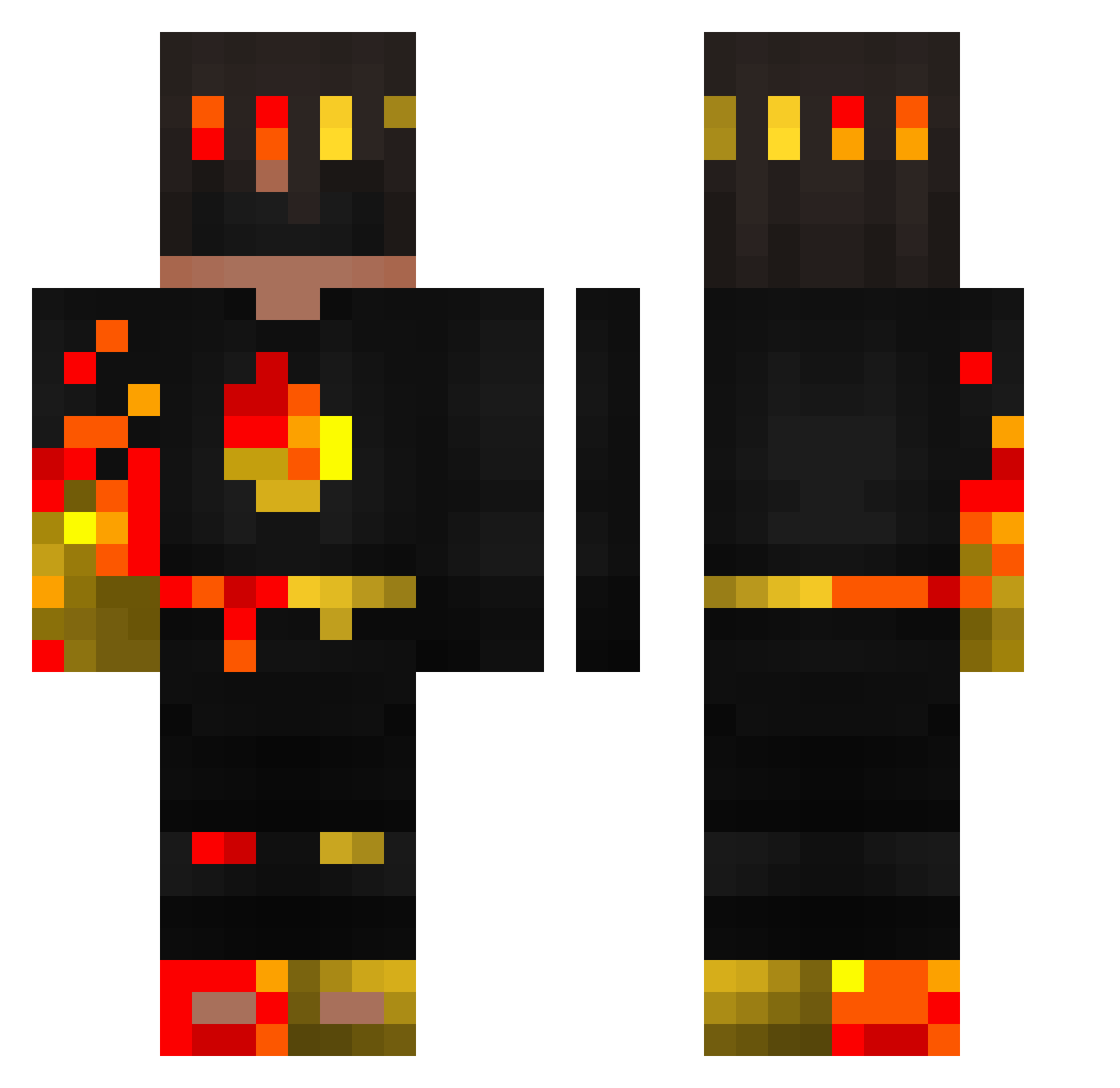 A0R61 Minecraft skin, front and back view