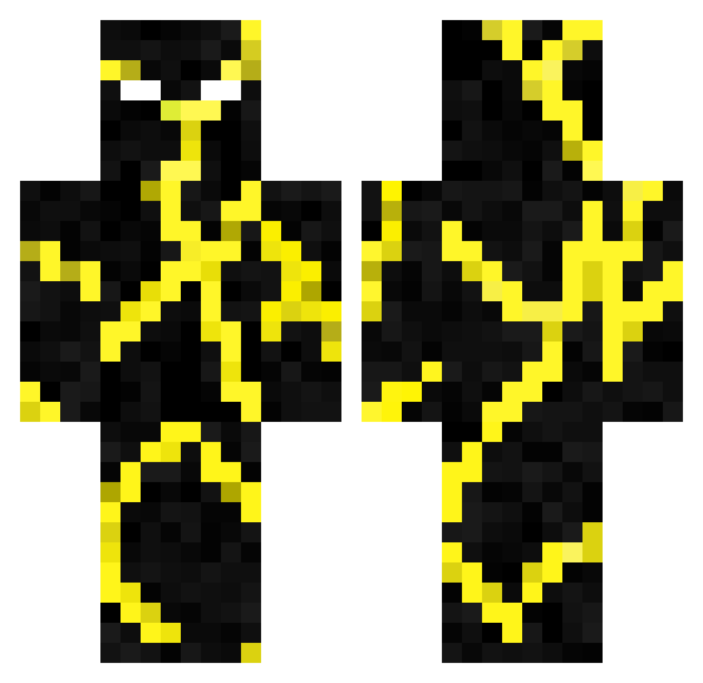 KungElis Minecraft skin, front and back view