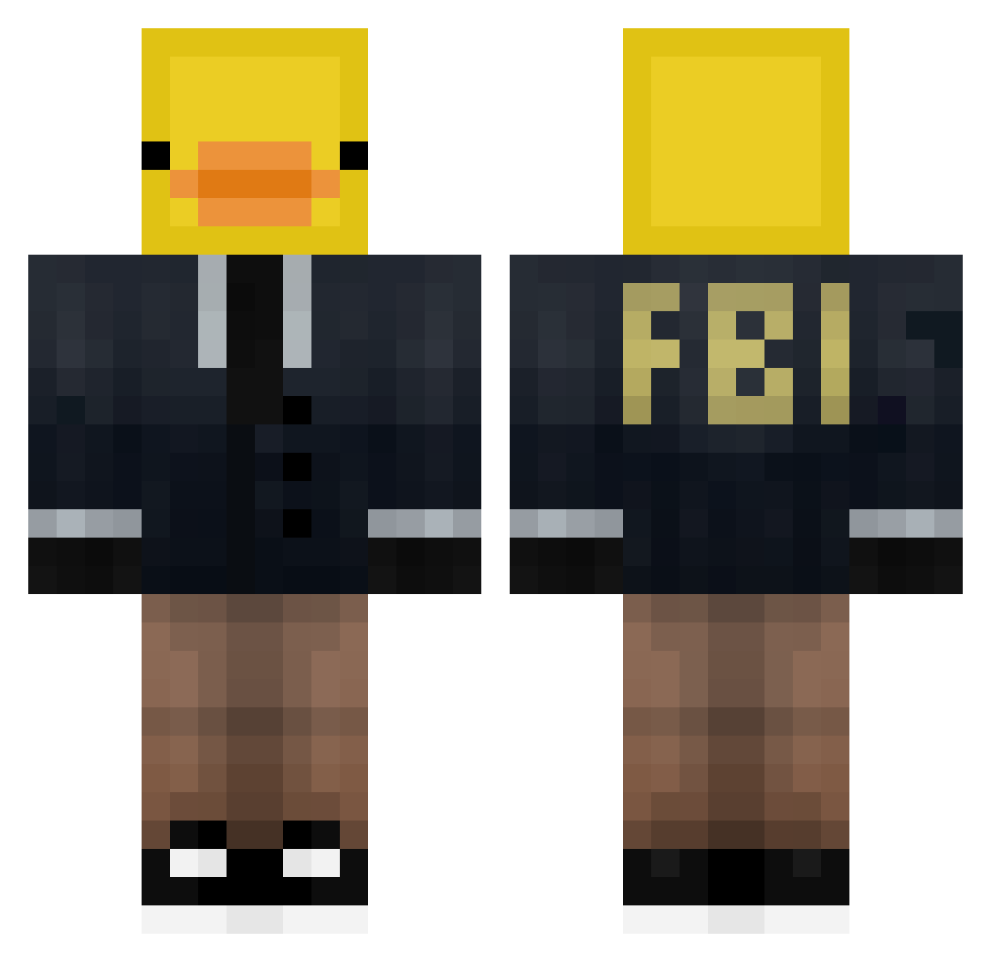 The_Hole Minecraft skin, front and back view