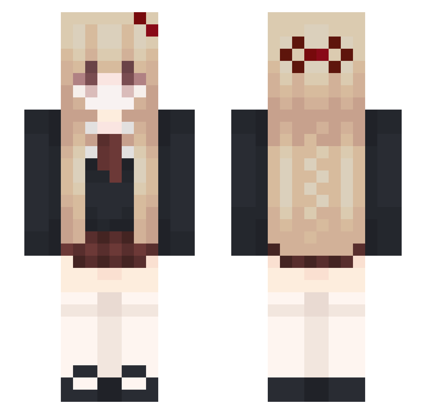 Semi_semimi Minecraft skin, front and back view