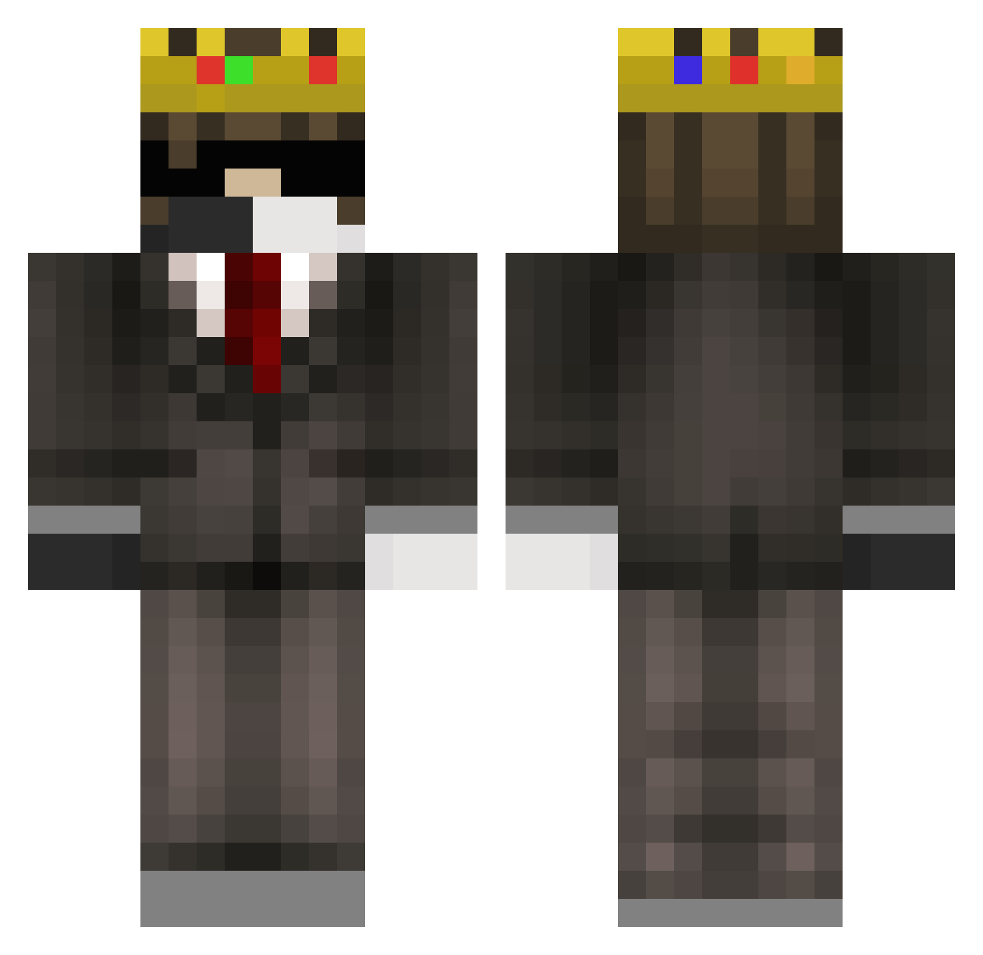 iamranboo Minecraft skin, front and back view