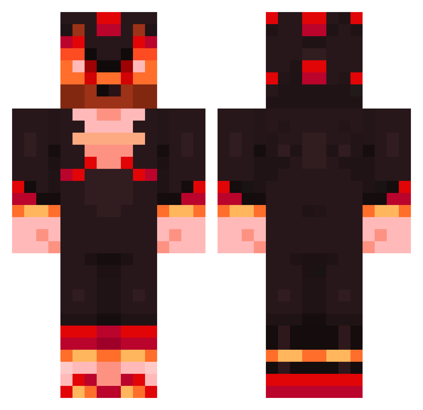 arachnid_fangs Minecraft skin, front and back view