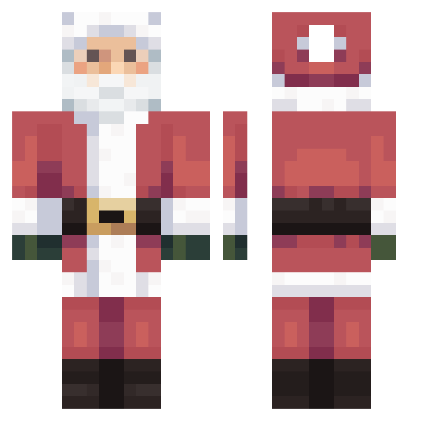 wavelets Minecraft skin, front and back view
