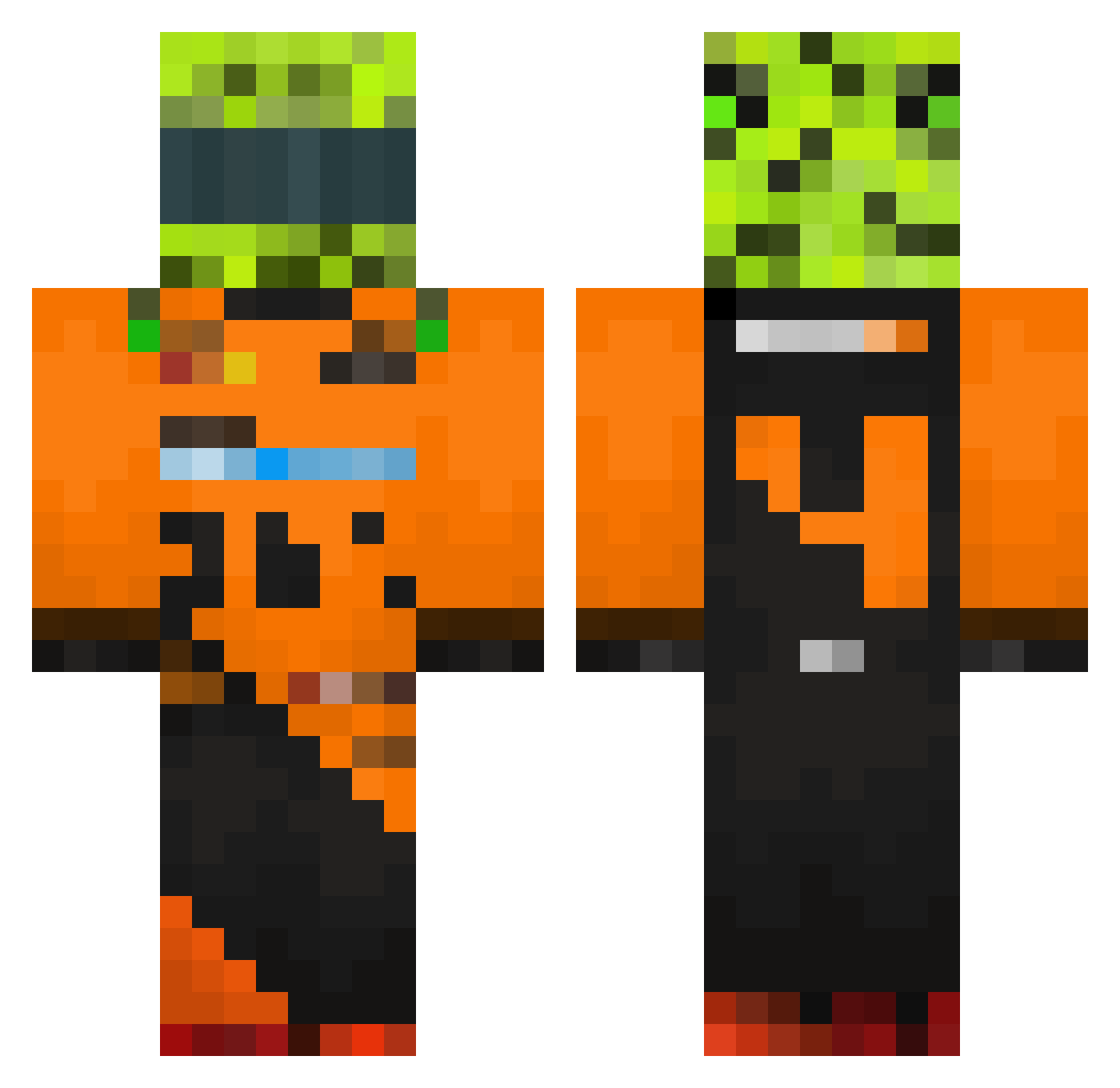 ThisPalote Minecraft skin, front and back view