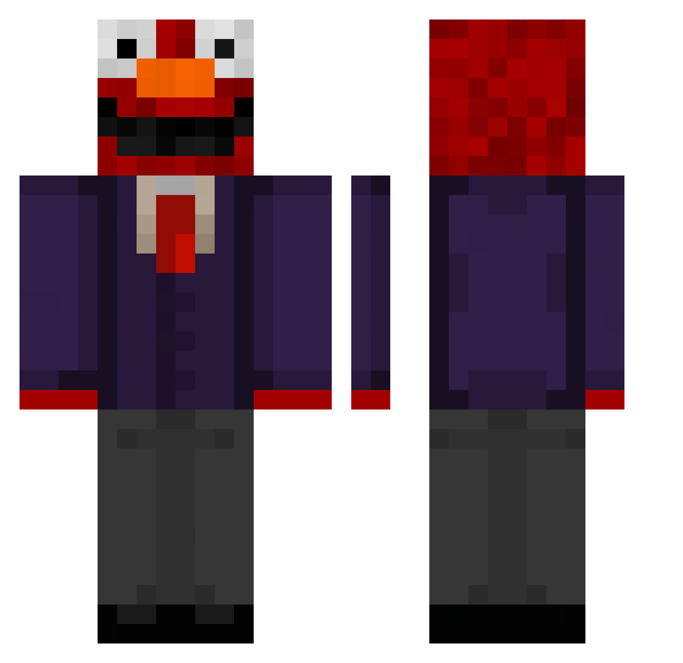 fazlicc1 Minecraft skin, front and back view