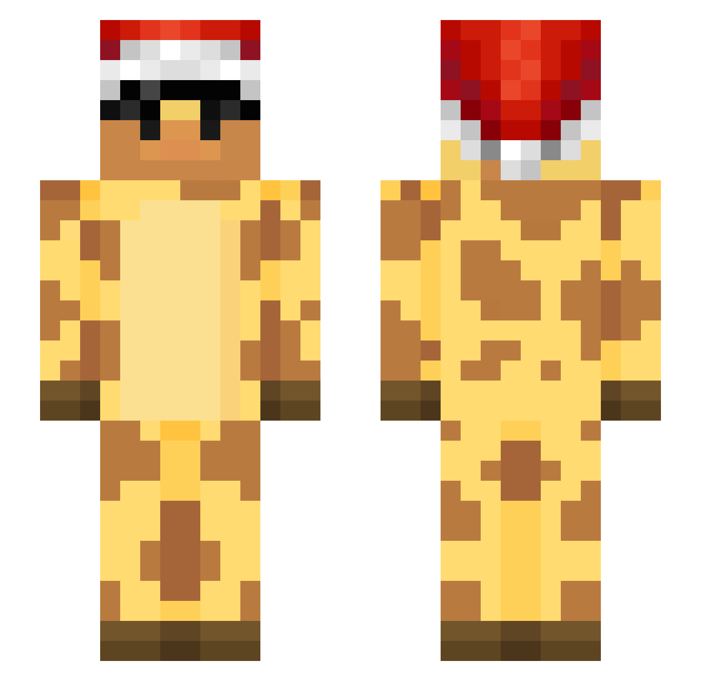 G_raf_ Minecraft skin, front and back view