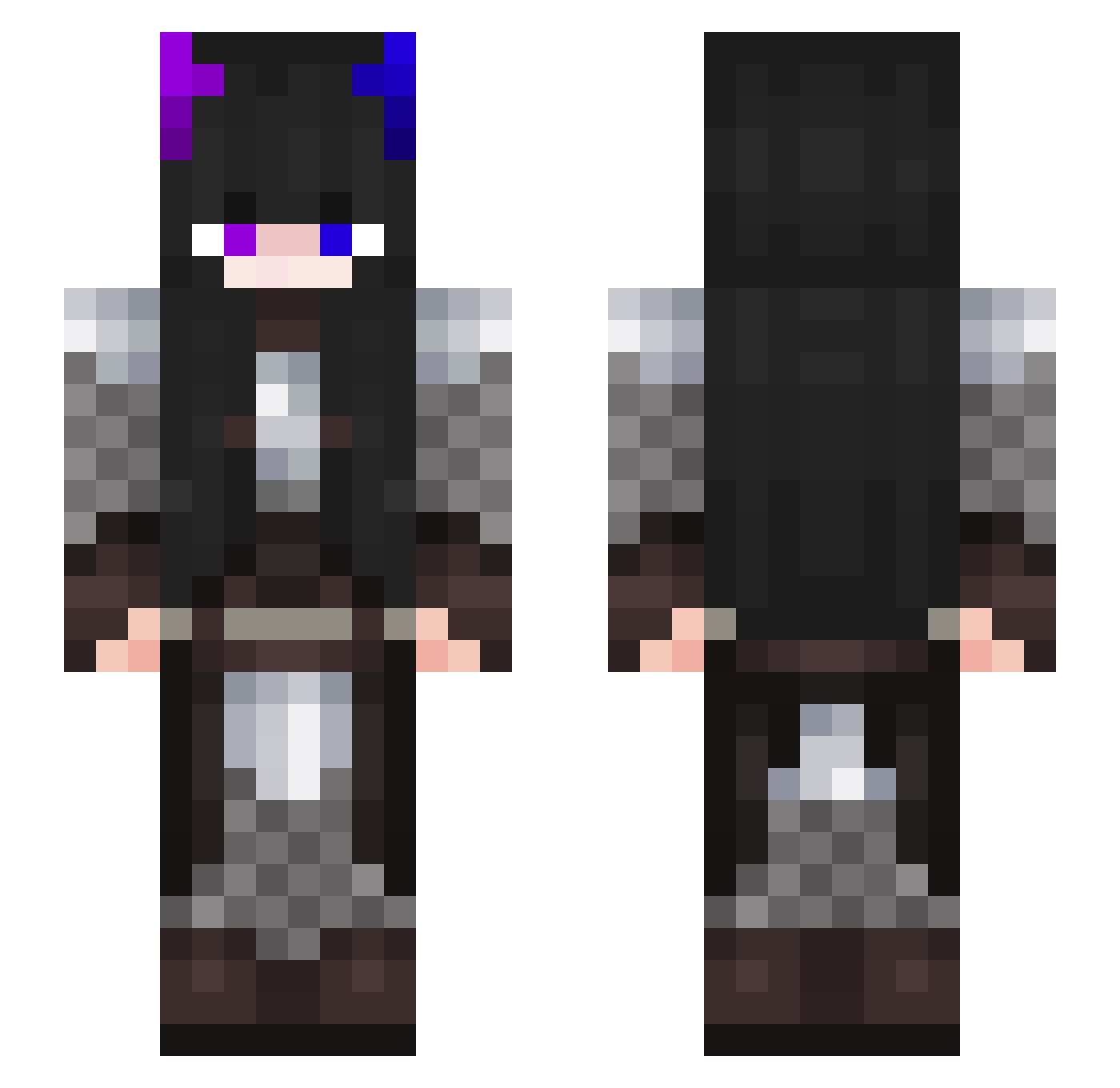 Chifrijooo Minecraft skin, front and back view