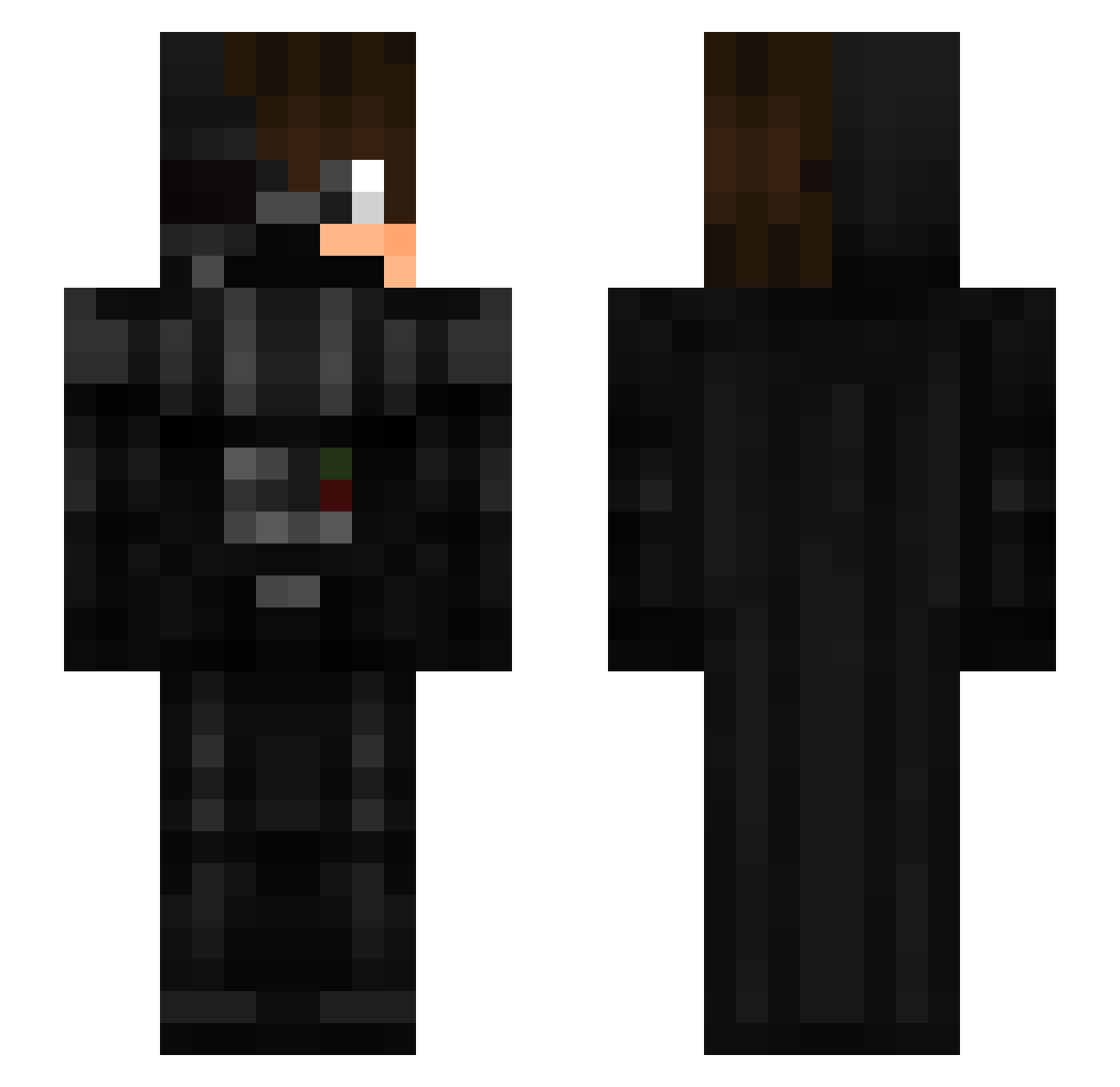 Kebabownia Minecraft skin, front and back view