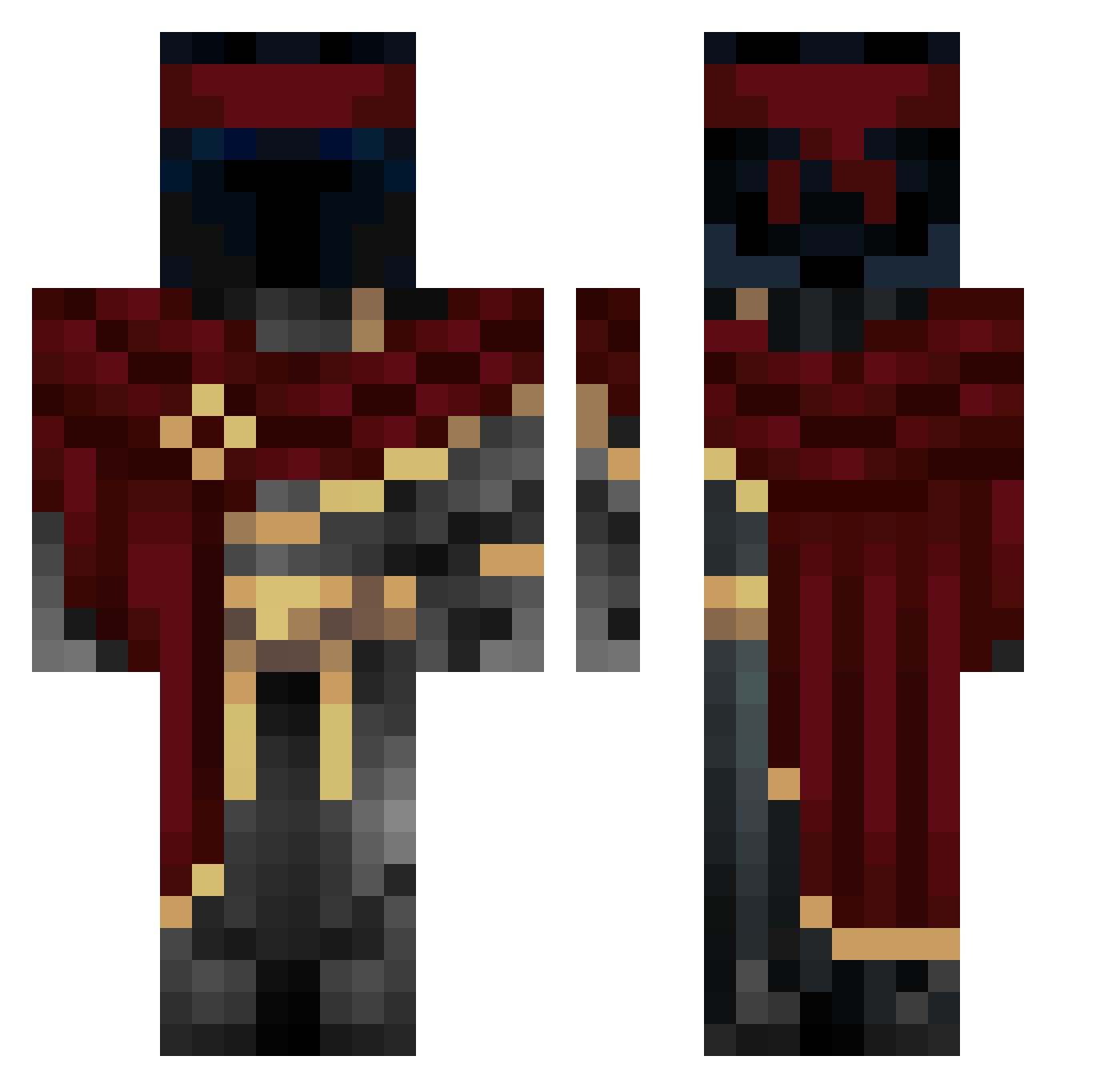 Buldoog32 Minecraft skin, front and back view