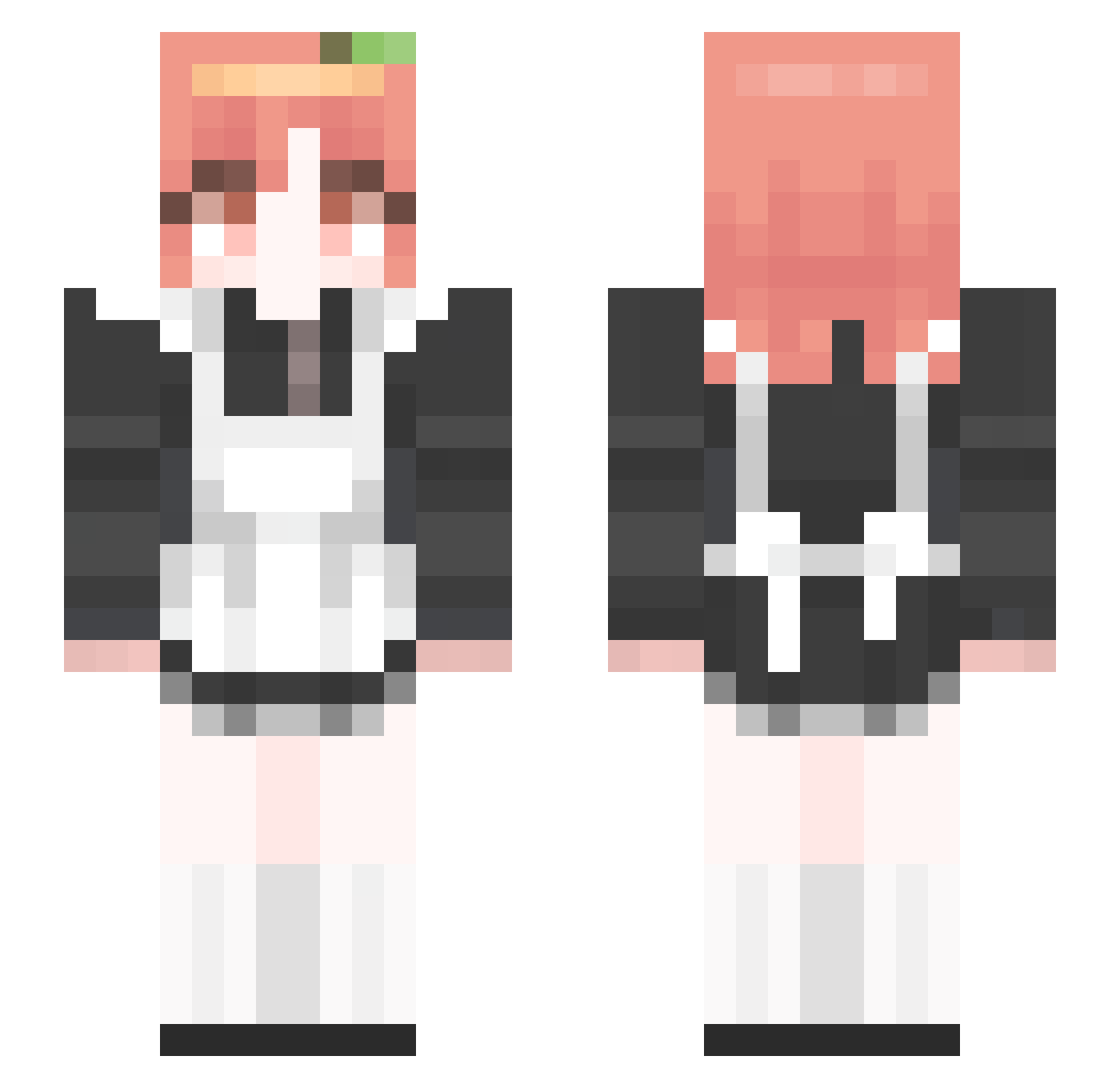 _Hamoong Minecraft skin, front and back view