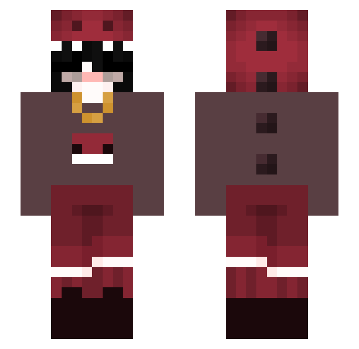 MmeKyoryu Minecraft skin, front and back view