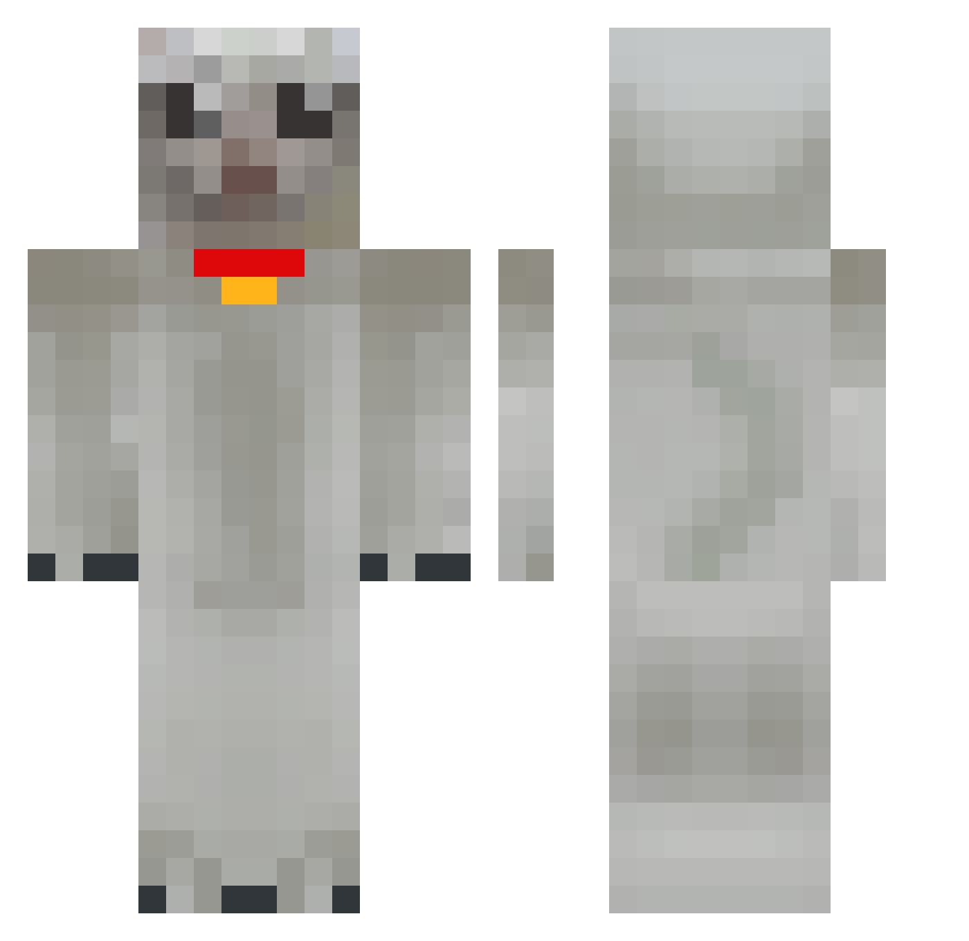 GatitoTristecito Minecraft skin, front and back view