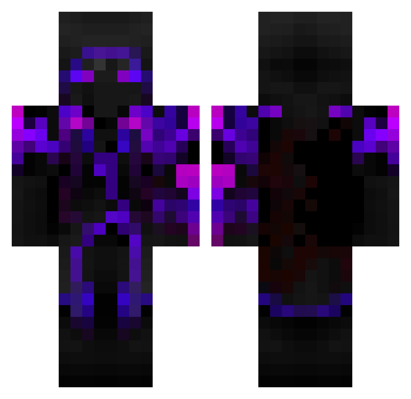 Jahadis Minecraft skin, front and back view