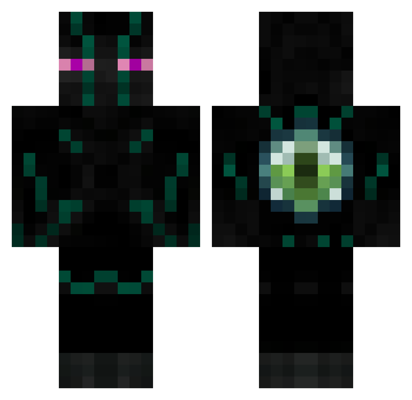 megamoenz Minecraft skin, front and back view