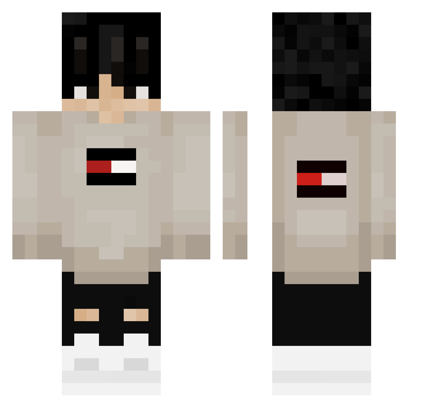 TSM_SKUR Minecraft skin, front and back view