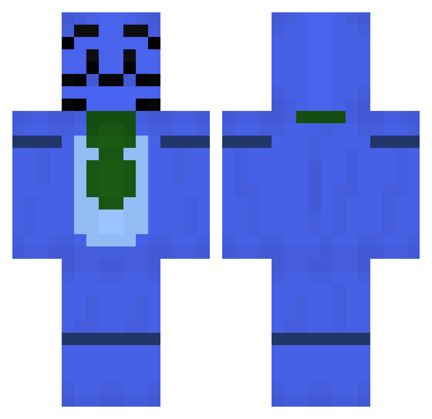 Jeri_Smiler Minecraft skin, front and back view