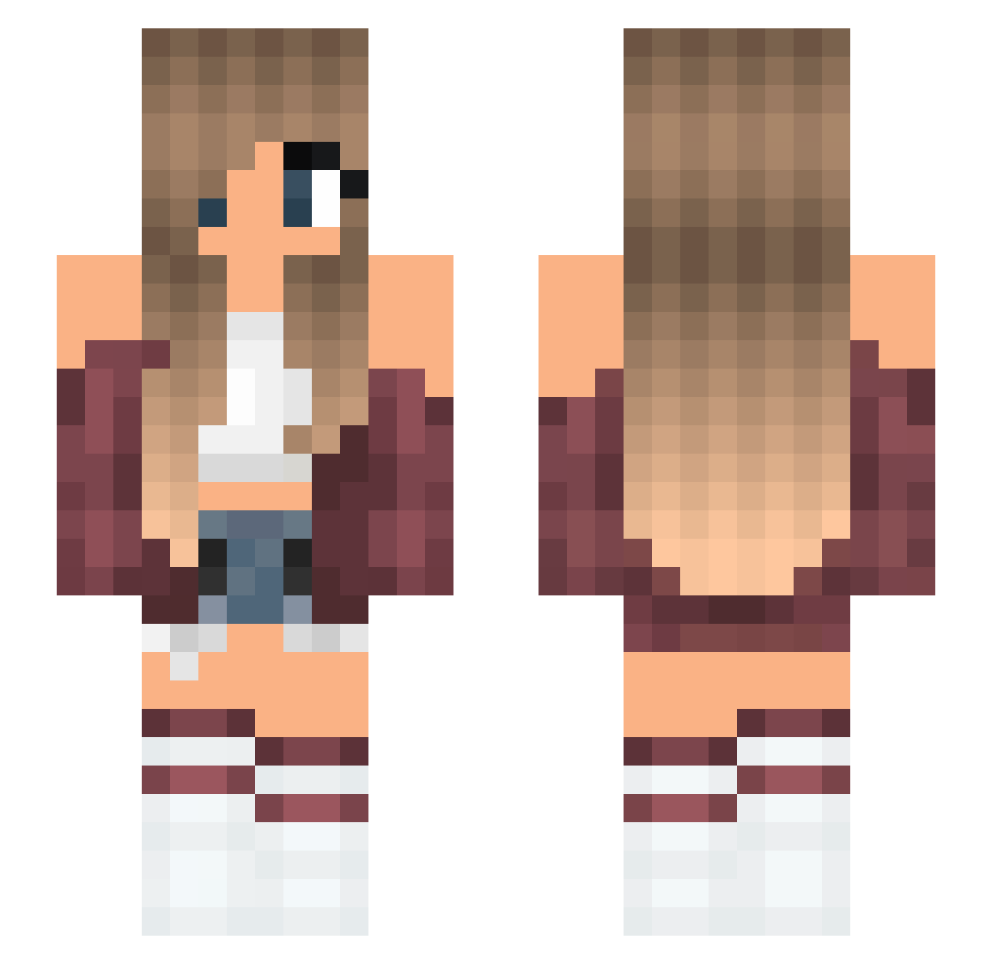Daddyismining Minecraft skin, front and back view