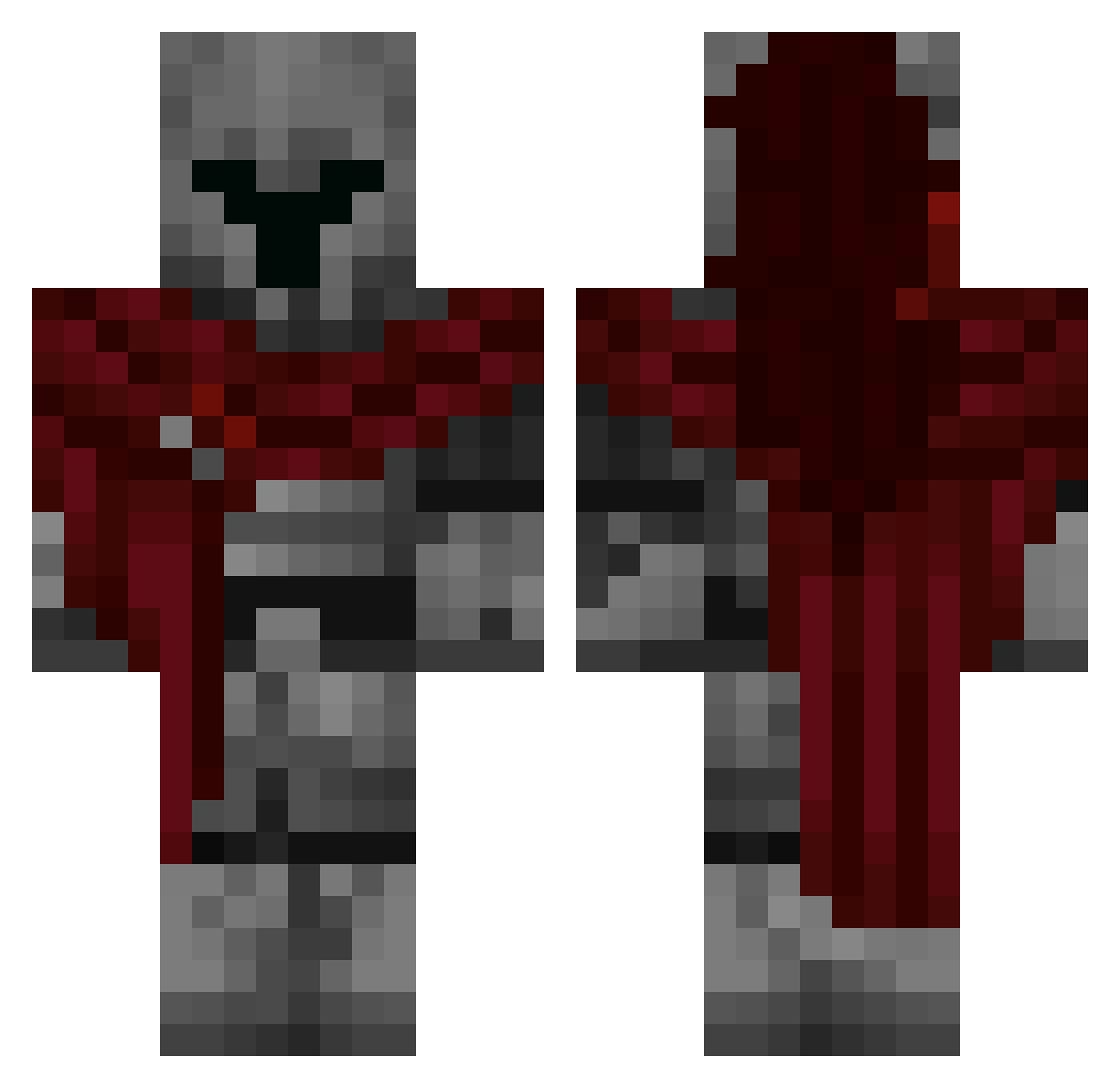 Great3st Minecraft skin, front and back view