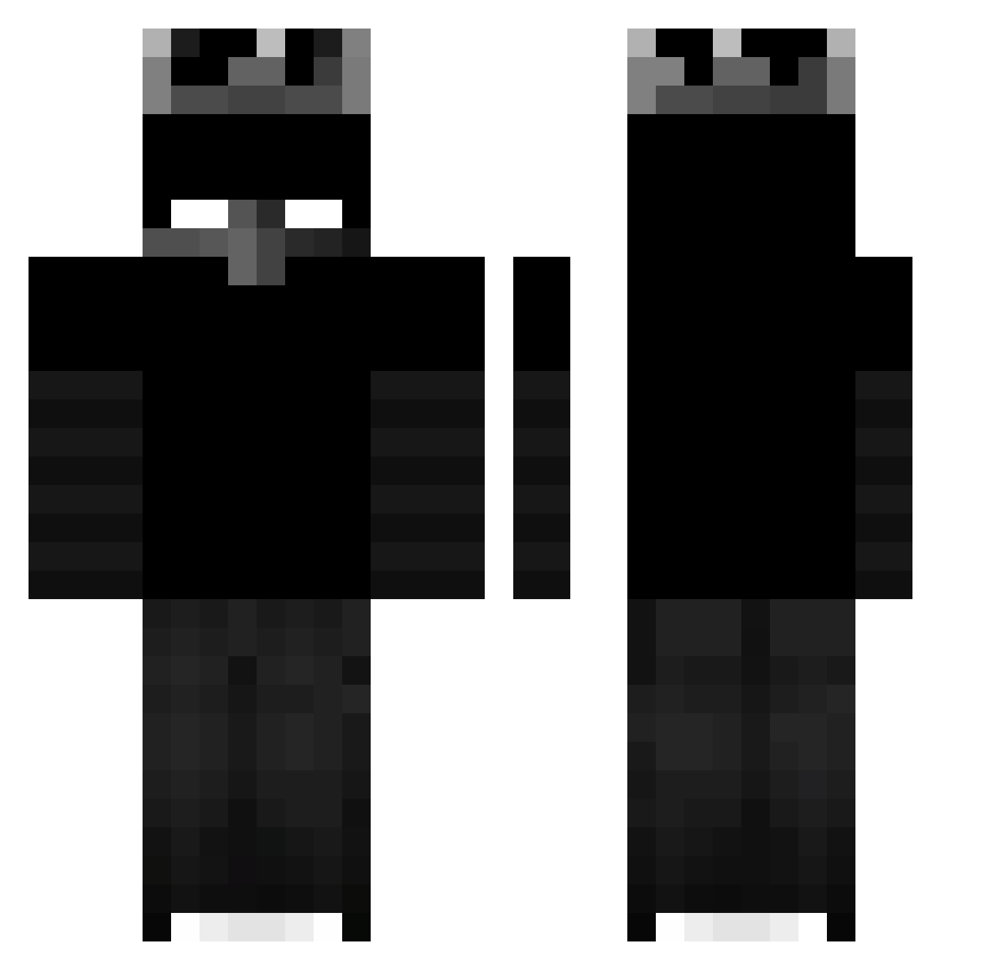 waiste Minecraft skin, front and back view