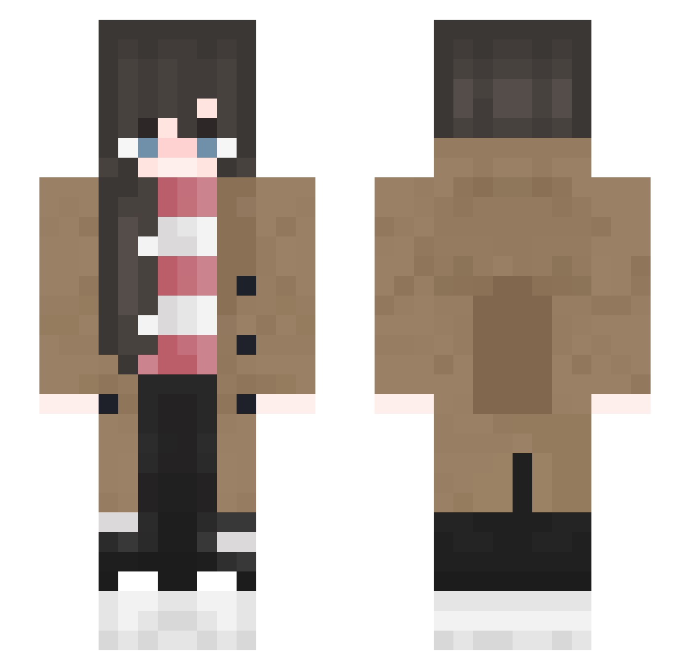BigCats88 Minecraft skin, front and back view