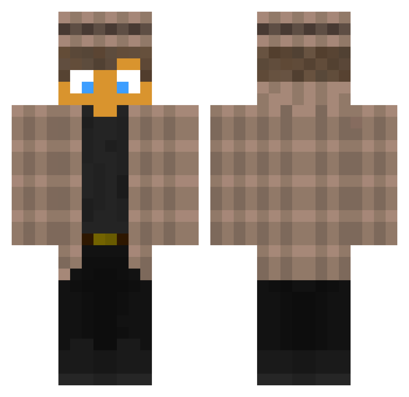 glooggs Minecraft skin, front and back view