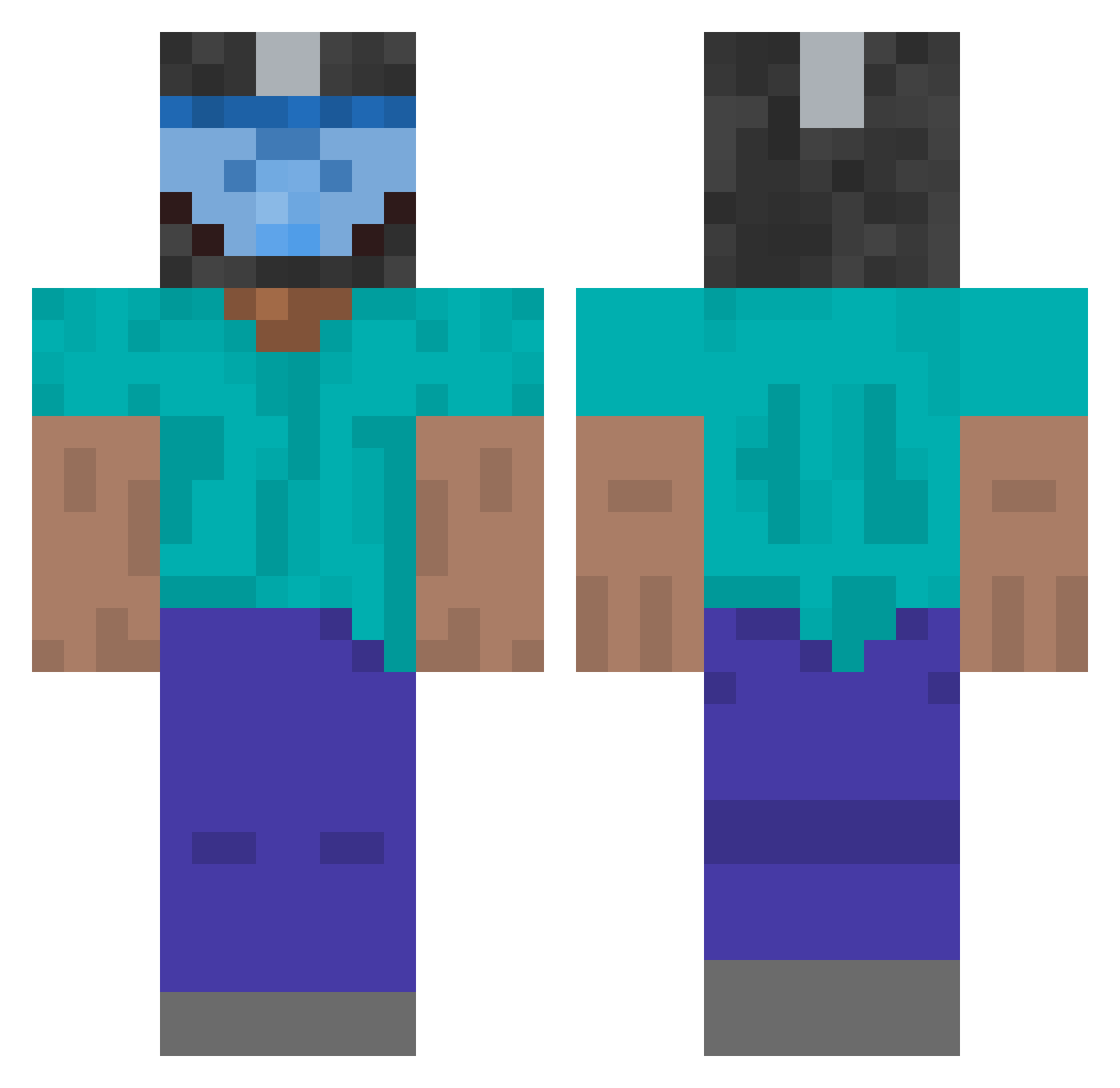 Jordan98_007 Minecraft skin, front and back view