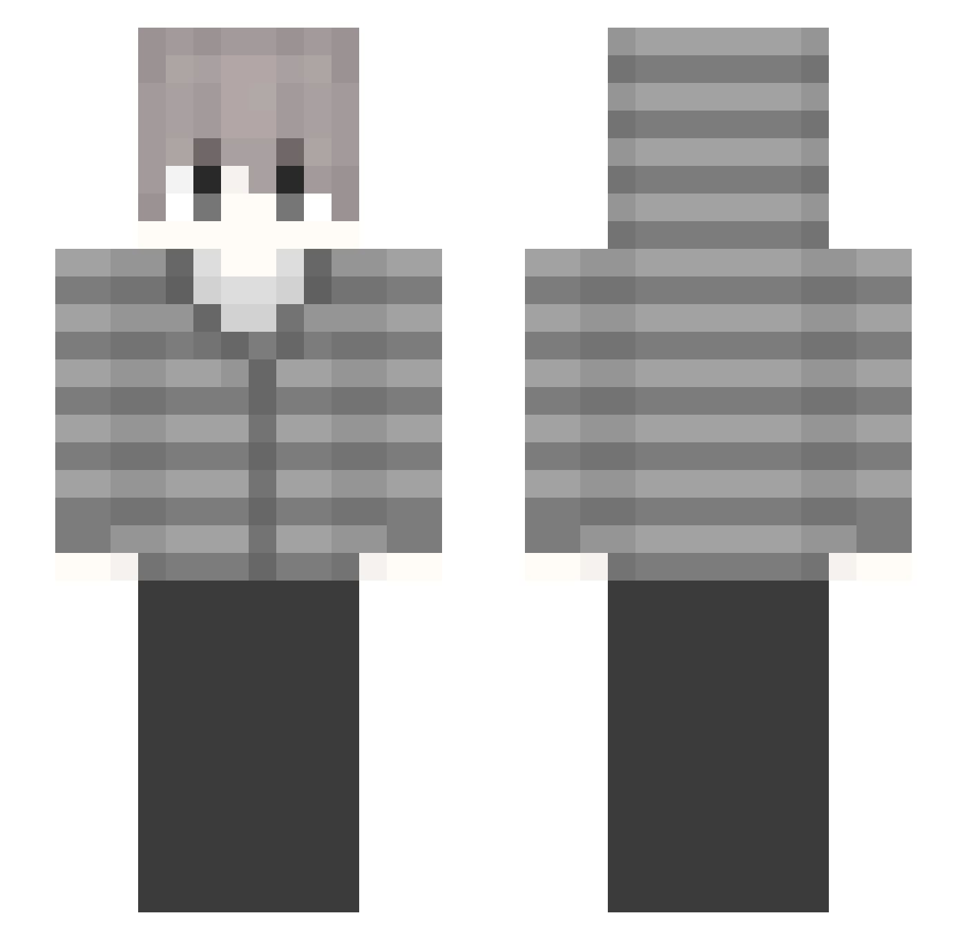 _xvwiiw_ Minecraft skin, front and back view