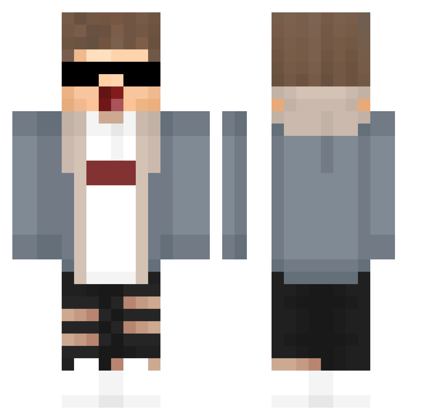 xyLucaxz Minecraft skin, front and back view