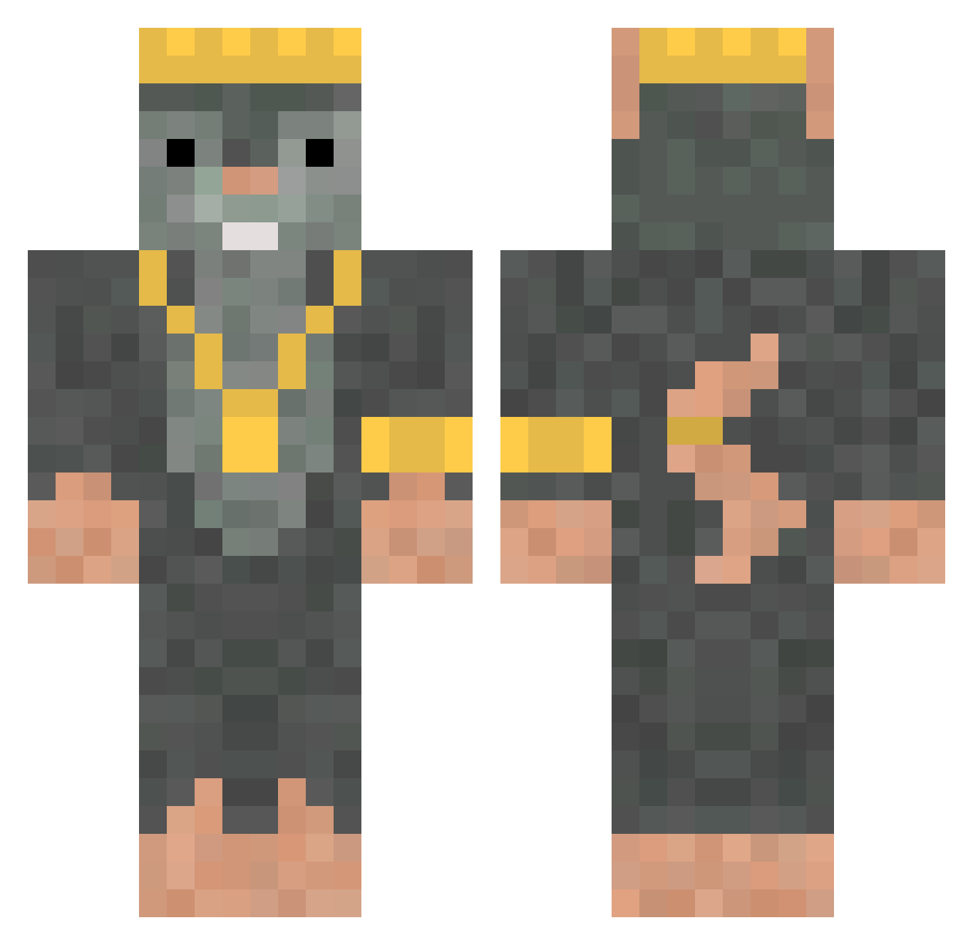 Mr_Rattt Minecraft skin, front and back view