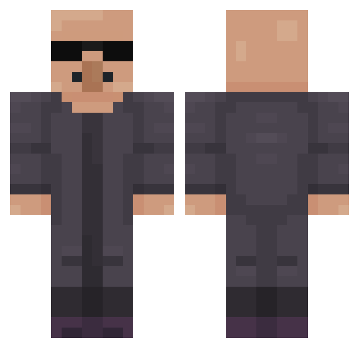 pilmor22 Minecraft skin, front and back view