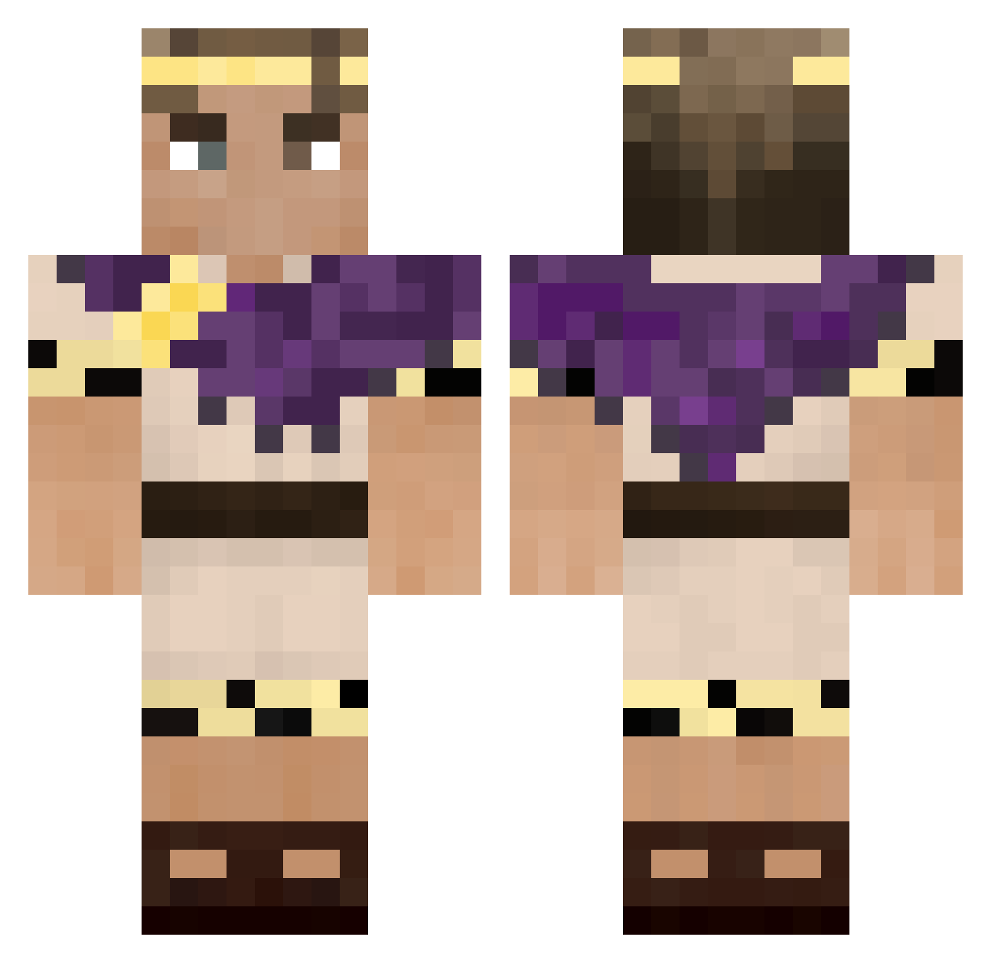 LucianoMagno Minecraft skin, front and back view
