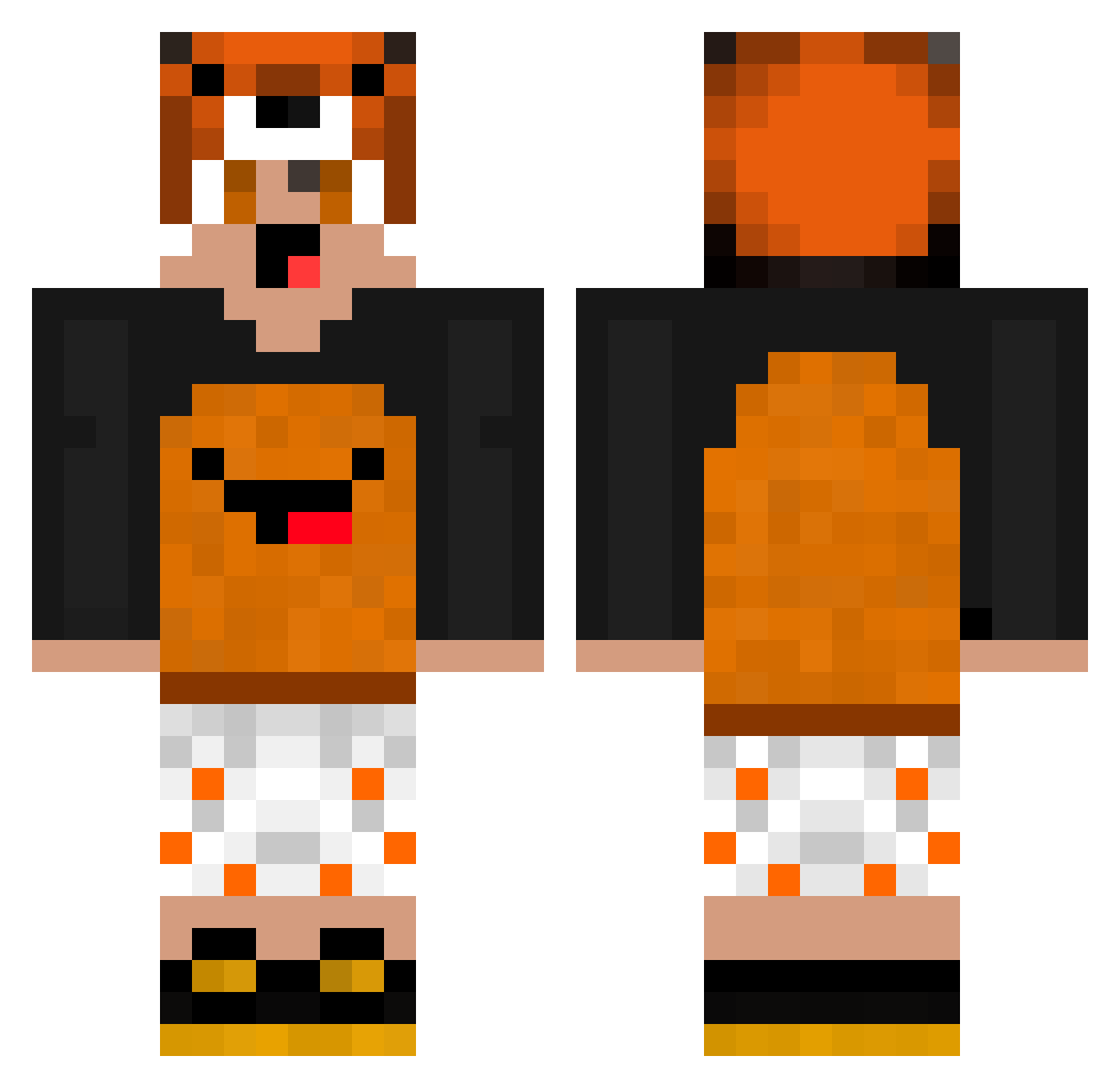 einfachyolo Minecraft skin, front and back view