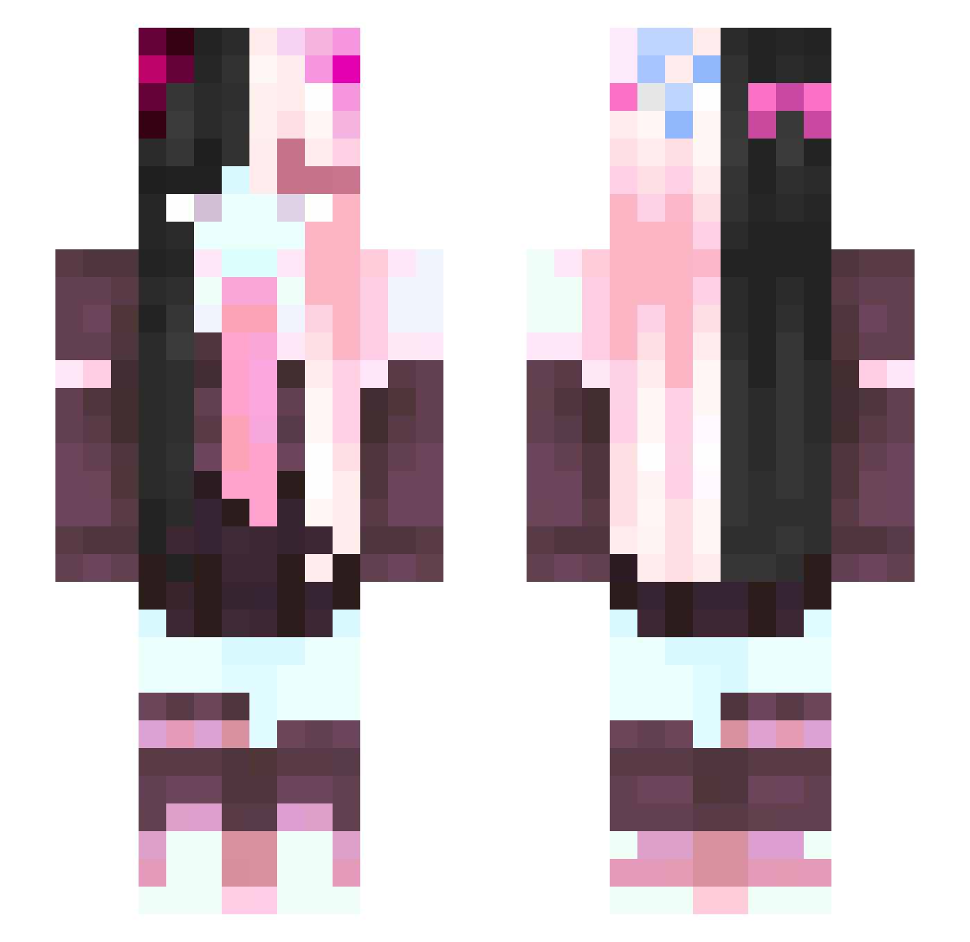Toji3456 Minecraft skin, front and back view