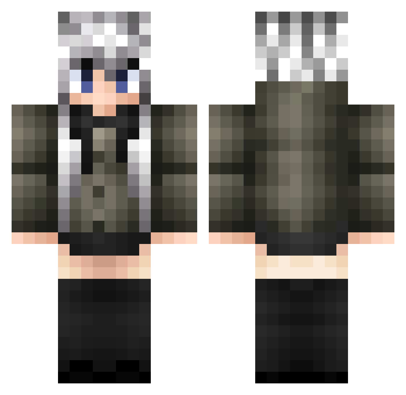 Veraciously Minecraft skin, front and back view