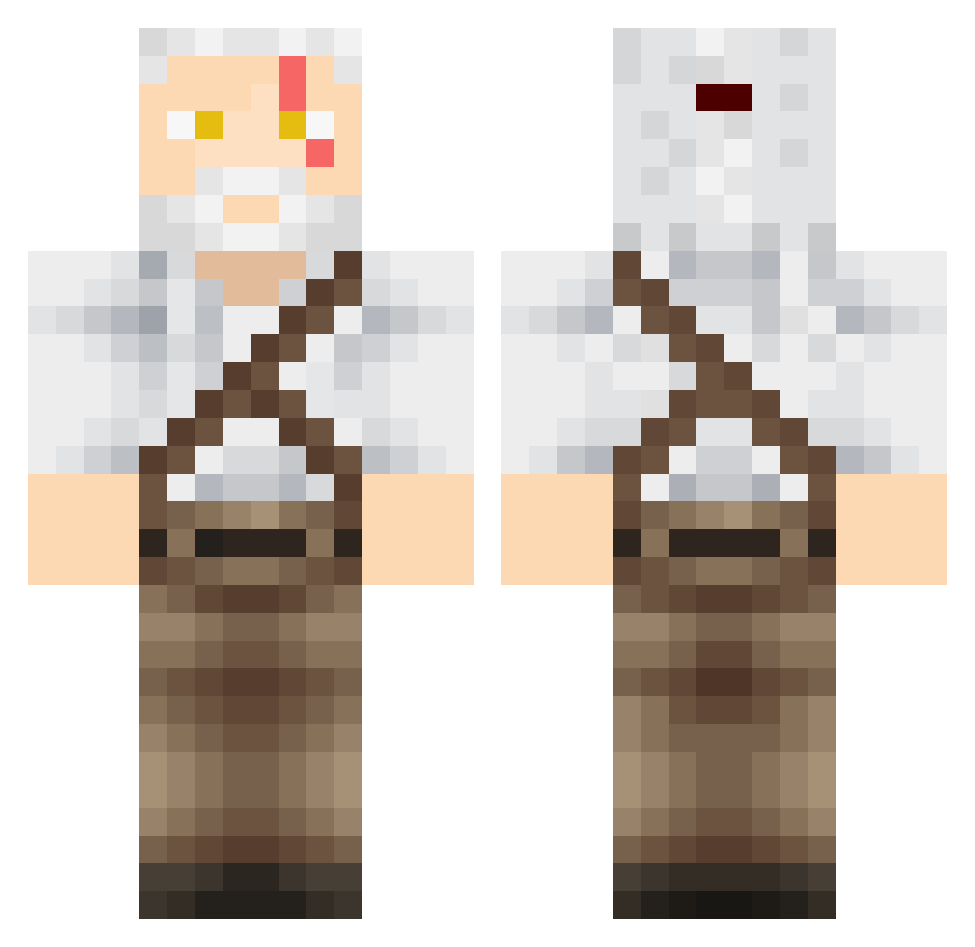 Aptann Minecraft skin, front and back view