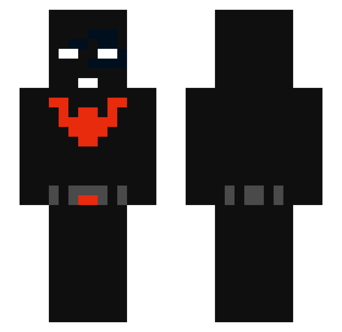 UzeSZN Minecraft skin, front and back view