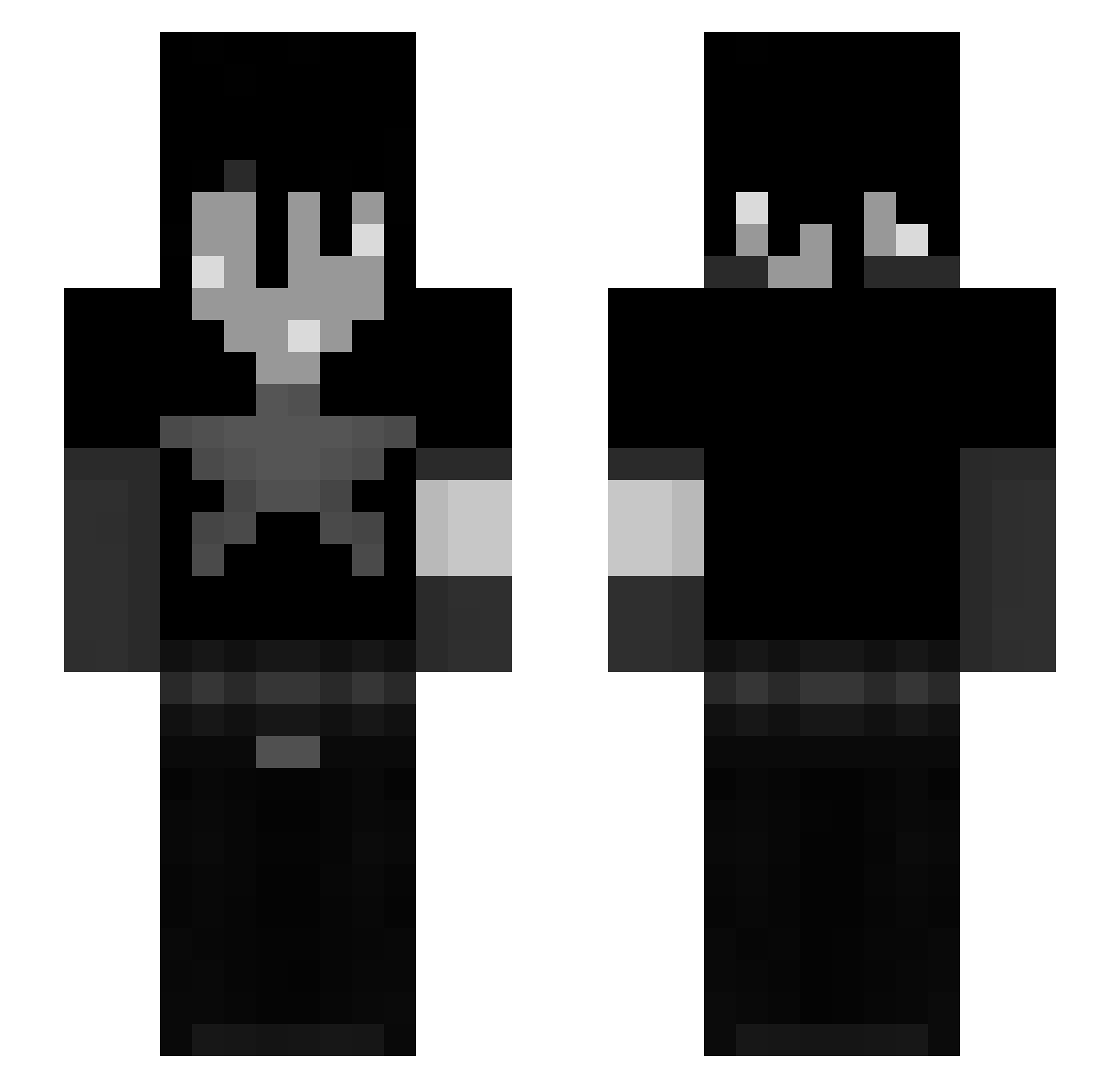 1peanuts Minecraft skin, front and back view
